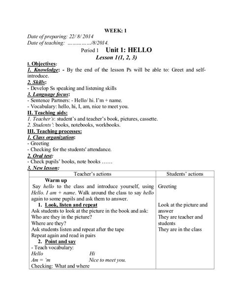 Grade 3 Lesson Plan.